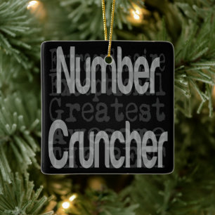 Ornement En Céramique Numéro Cruncher Extraordinaire