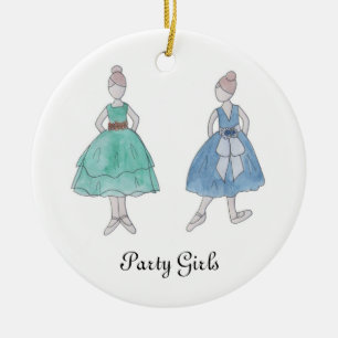 Ornement En Céramique Nutcracker Party Filles Keepsaké Ornament