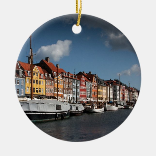 Ornement En Céramique Nyhavn, Copenhague (Devant)