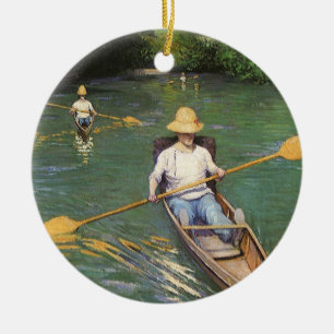 Ornement En Céramique Oarsmen par Gustave Caillebotte, Art Vintage