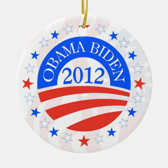 Ornement En Céramique Obama Biden 2012 (Devant)