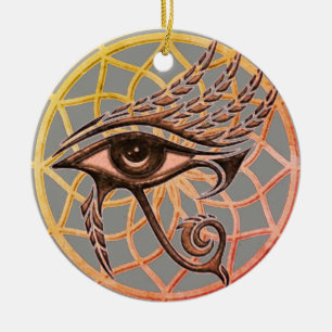 Ornement En Céramique Oeil rêveur de receveur de Horus