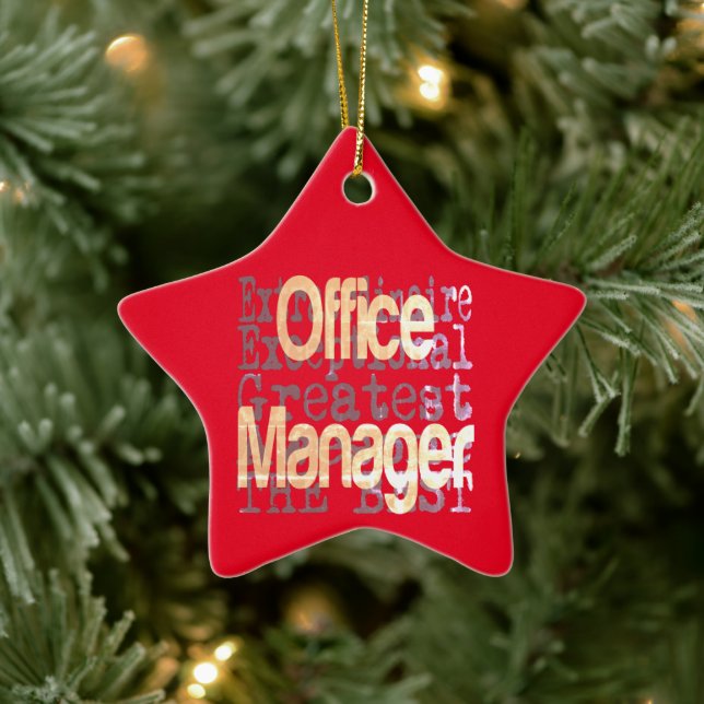 Ornement En Céramique Office Manager Extraordinaire (Arbre)