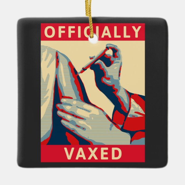 Ornement En Céramique Officiellement Vaxed (Devant)