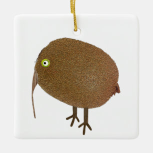 Ornement En Céramique Oiseau de fruits de Kiwi