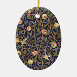 Ornement En Céramique Oiseau et grenade William Morris