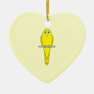 Ornement En Céramique Oiseau jaune. Canari