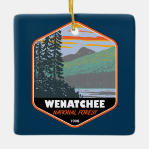 Ornement En Céramique Okanogan Wenatchee National Forest Washington