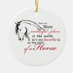 Ornement En Céramique On the Back of a Horse