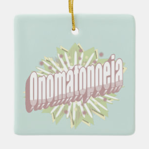 Ornement En Céramique Onomatopoeia Explosion Anglais