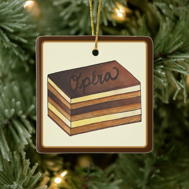 Ornement En Céramique Opéra Cake Pâtisserie Pâtisserie française Dessert (Arbre)