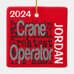 Ornement En Céramique Opérateur de grue Extraordinaire PERSONNALISÉ