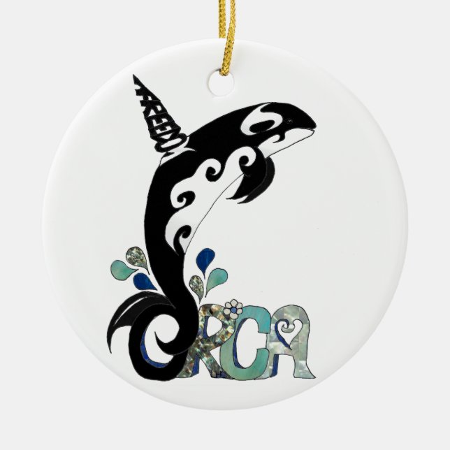 Ornement En Céramique Orca Freedom (Devant)