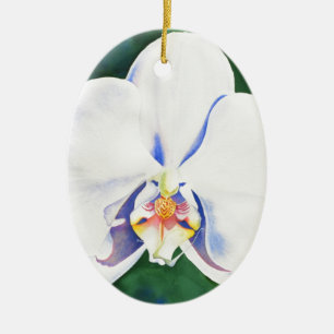 Ornement En Céramique Orchidée blanche