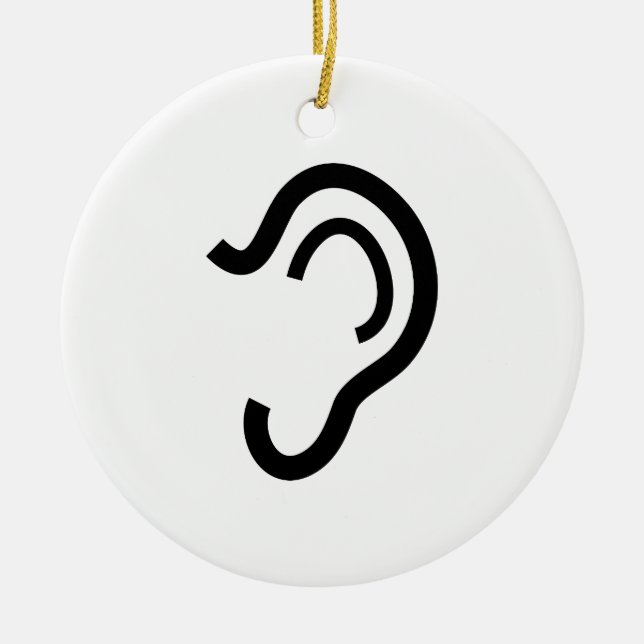 Ornement En Céramique Oreille (Devant)