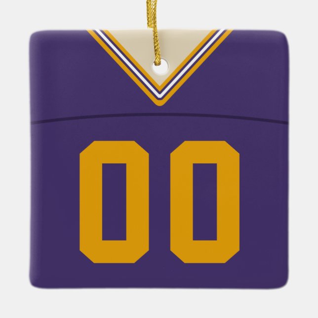 Ornement En Céramique Ornament de la crosse de football personnalisable (Devant)