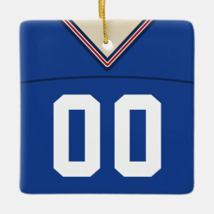 Ornement En Céramique Ornament de la crosse de football personnalisable