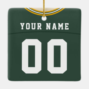 Ornement En Céramique Ornament de la crosse de football personnalisable