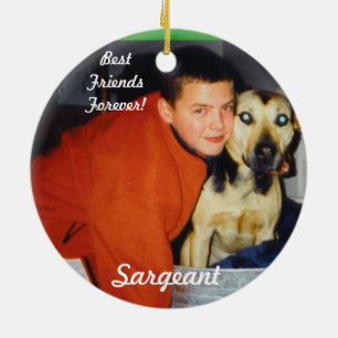 Ornement En Céramique Ornement-Souvenir personnalisé d'animal familier