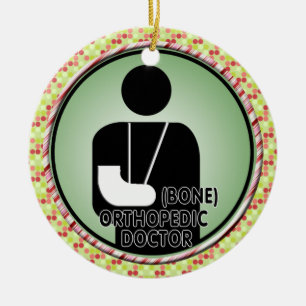 ORNEMENT EN CÉRAMIQUE (OS) DOCTEUR ORTHOPÉDIQUE LOGO