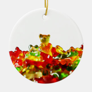 Ornement En Céramique Ours gommeux multicolores
