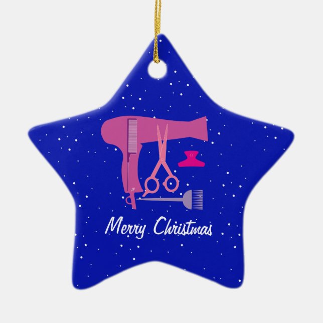 Ornement En Céramique Outils de coiffures (Devant)