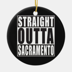 Ornement En Céramique Outta droit Sacramento la Californie