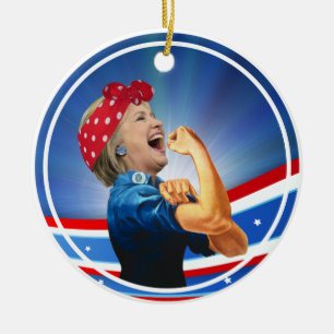 Ornement En Céramique Ouvrière présidentielle de ?ère femme de Hillary