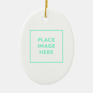 Ornement en céramique ovale