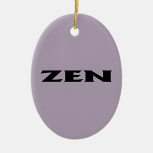 Ornement en céramique ovale noire Zen