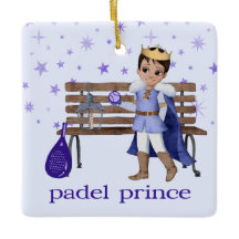 PADEL ORNAMENT – CHARMING PADEL PRINCE in BLUE
