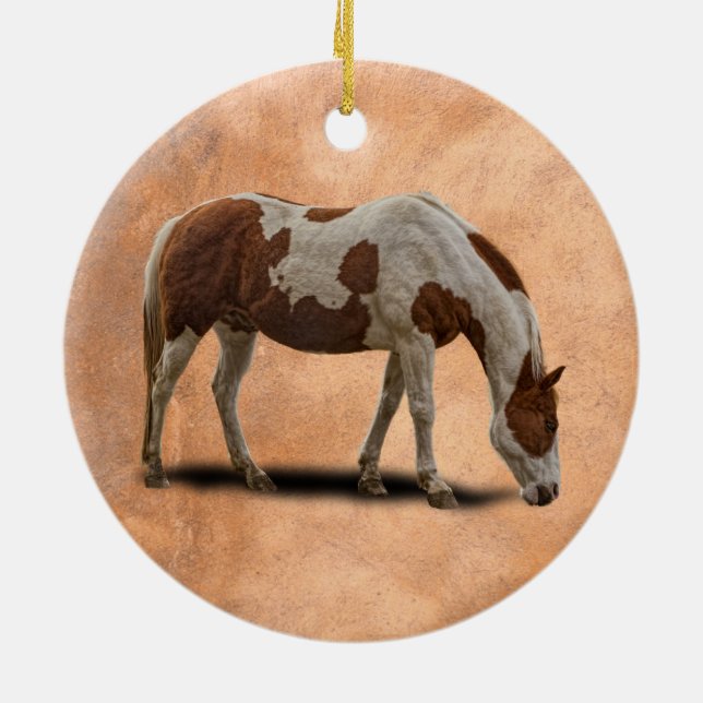 ORNEMENT EN CÉRAMIQUE PAINT HORSE (Dos)