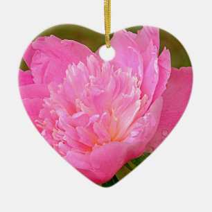 Ornement En Céramique Pâlissez - la pivoine rose sur des produits