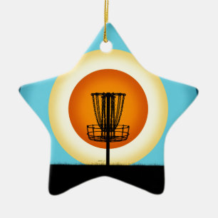 Ornement En Céramique Panier de golf à disques colorés