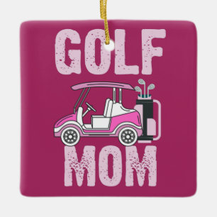 Ornement En Céramique Panier de golf pour Golf Maman maman maman maman G