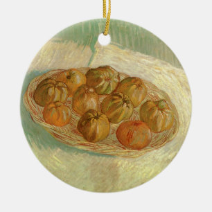 Ornement En Céramique Panier de pommes encore vie par Vincent van Gogh