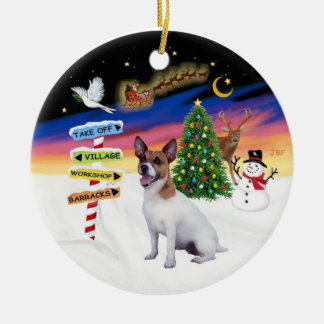 Ornement En Céramique Panneaux de Noël - Jack Russell Terrier