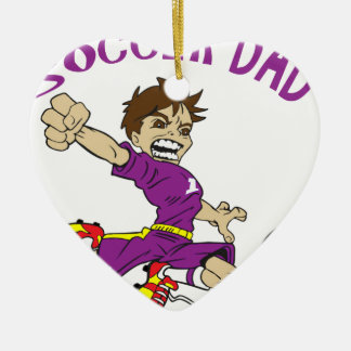 ORNEMENT EN CÉRAMIQUE PAPA DU FOOTBALL