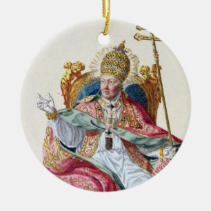 Ornement En Céramique Pape Pius VI (1717-99) de 'DES Estampes de