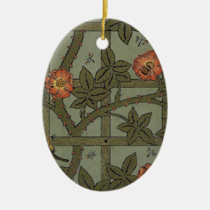 Ornement En Céramique Papier peint en treillis de William Morris