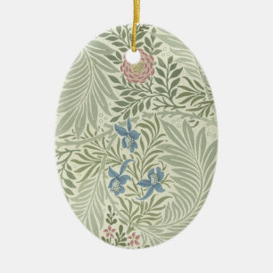 Ornement En Céramique Papier peint floral de William Morris Larkspur