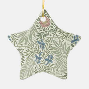 Ornement En Céramique Papier peint floral de William Morris Larkspur