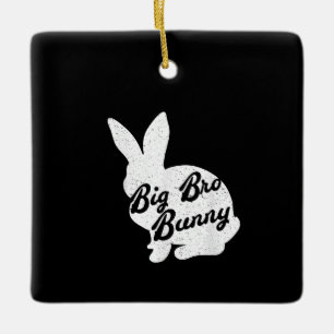 Ornement En Céramique Pâques Au Gros Bro Bunny Cadeau Pour Frère