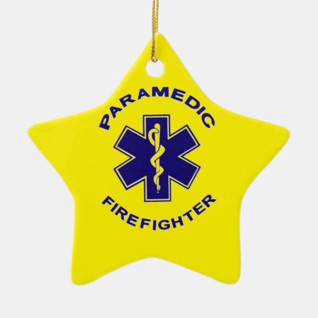 Ornement En Céramique Paramedic du pompier (Devant)