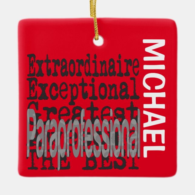 Ornement En Céramique Paraprofessionnel Extraordinaire PERSONNALISÉ (Devant)
