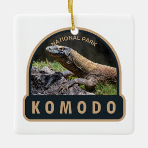 Ornement En Céramique Parc national de Komodo Indonésie Vintage