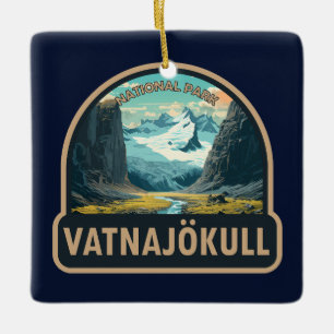 Ornement En Céramique Parc national de Vatnajokull Islande Voyager Vinta