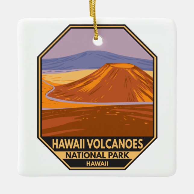 Ornement En Céramique Parc national des volcans d'Hawaii Mauna Kea Vinta (Devant)