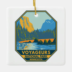 Ornement En Céramique Parc national des Voyageurs Vintage