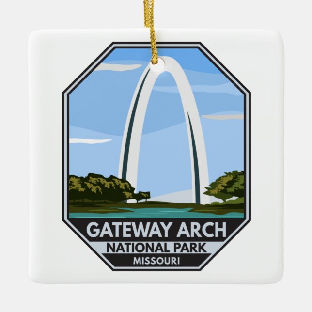 Ornement En Céramique Parc national Gateway Arch Missouri (Devant)
